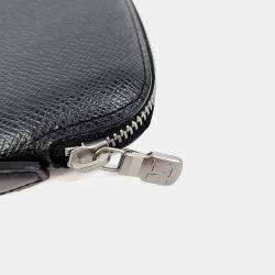 Pre Owned Louis Vuitton Taiga Organizer Atul Black Leather Bag