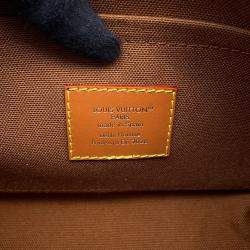 Pre Owned Louis Vuitton Keepall Bandouliere 25 Blue Monogram Pigment Canvas Crossbody Bag