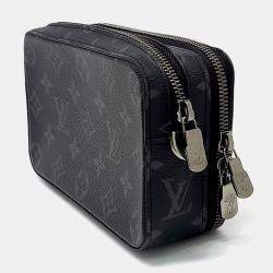 Pre Owned Louis Vuitton Black PVC Eclipse Alpha Wearable Wallet