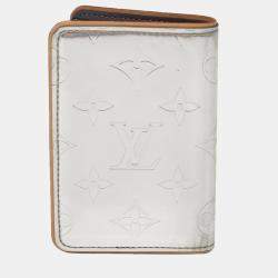 Pre Owned Louis Vuitton Mirror Slender Silver Canvas Pocket Organizer