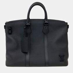 مملوكة مسبقًا Louis Vuitton Black Leather Lock It Tote Bag