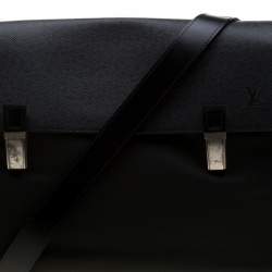 Louis Vuitton Black Fabric and Taiga Leather Saratov GM Messenger Bag