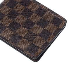 Pre Owned Louis Vuitton Damier Ebene Canvas Multiple Bifold Wallet