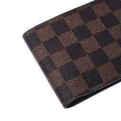 Pre Owned Louis Vuitton Damier Ebene Canvas Multiple Bifold Wallet