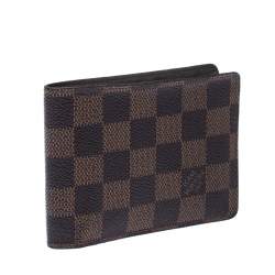 Pre Owned Louis Vuitton Damier Ebene Canvas Multiple Bifold Wallet