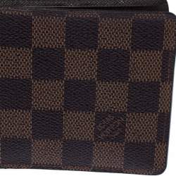 Pre Owned Louis Vuitton Damier Ebene Canvas Multiple Bifold Wallet