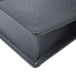 مملوكة مسبقًا Louis Vuitton Black Taiga Leather Lozan Briefcase