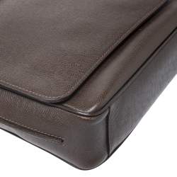 Louis Vuitton Dark Brown Taiga Leather Roman PM Bag 