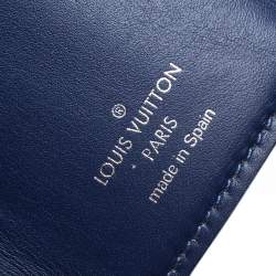 Pre Owned Louis Vuitton Cobalt Monogram Taigarama Discovery Compact Wallet