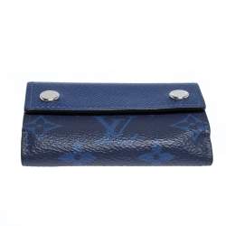 Pre Owned Louis Vuitton Cobalt Monogram Taigarama Discovery Compact Wallet