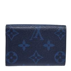 Pre Owned Louis Vuitton Cobalt Monogram Taigarama Discovery Compact Wallet
