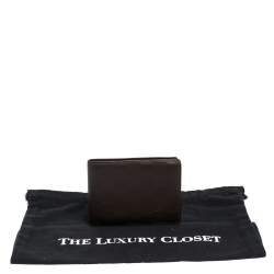 Louis Vuitton Brown Damier Embossed Leather Multiple Wallet