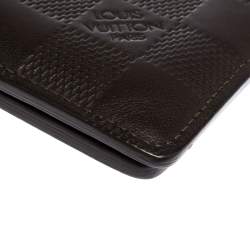Louis Vuitton Brown Damier Embossed Leather Multiple Wallet