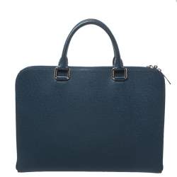 Pre Owned Louis Vuitton Blue Ardoise Taiga Leather Slim Document Briefcase