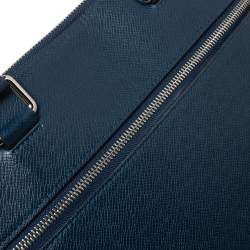 Pre Owned Louis Vuitton Blue Ardoise Taiga Leather Slim Document Briefcase