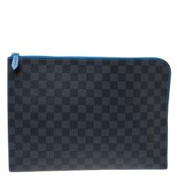 Louis Vuitton Blue Damier Graphite Canvas Pochette Jour GM Louis