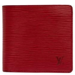 louis vuitton epi leather wallet red