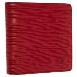 Pre Owned Louis Vuitton Red Epi Leather Marco Wallet