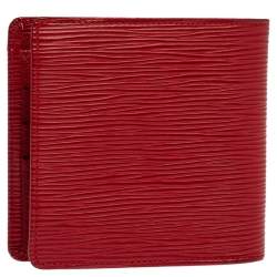 Pre Owned Louis Vuitton Red Epi Leather Marco Wallet