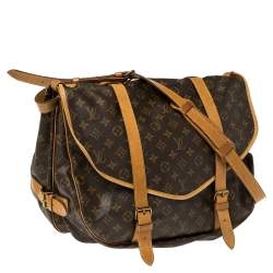 Pre Owned Louis Vuitton Monogram Canvas Saumur 43 Bag