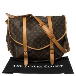Pre Owned Louis Vuitton Monogram Canvas Saumur 43 Bag