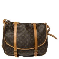 Pre Owned Louis Vuitton Monogram Canvas Saumur 43 Bag