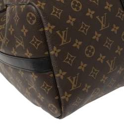 مملوكة مسبقًا Louis Vuitton Black Monogram Canvas Keepall Bandouliere 45 Bag