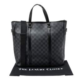 Pre Owned Louis Vuitton Damier Graphite Canvas Tadao Bag