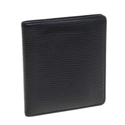 Pre Owned Louis Vuitton Black Epi Leather Slender Wallet