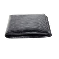 Pre Owned Louis Vuitton Black Epi Leather Slender Wallet
