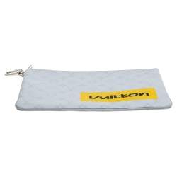 Pre Owned Louis Vuitton White Monogram Zipped Pouch GM 