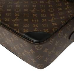 Pre Owned حقيبة عمل لوي فيتون فواياج بورت دوكومنتز كانفاس مونوغرامية GM