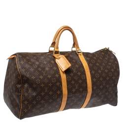 مملوكة مسبقًا حقيبة لوي فيتون كيبال 55 كانفاس مونوغرامي