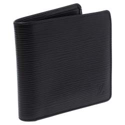 Pre Owned محفظة لوي فيتون ماركو ثنائية الطي جلد أيبي أسود