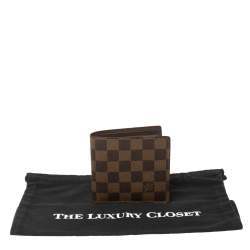 Pre Owned Louis Vuitton Damier Ebene Canvas Marco Wallet