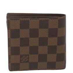 Pre Owned Louis Vuitton Damier Ebene Canvas Marco Wallet
