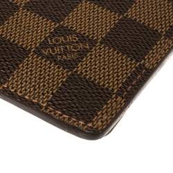 Pre Owned Louis Vuitton Damier Ebene Canvas Marco Wallet