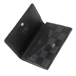 مملوكة مسبقًا حافظو بطاقات لوي فيتون "انفيلوب كارت دو فيزيت" كانفاس داميه كرافيت