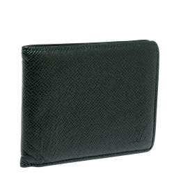 مملوكة مسبقًا محفظة لوى فيتون متعددة جلد تايغا خضراء 