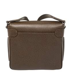 مملوكة مسبقًا Louis Vuitton Grizzli Taiga Leather Roman PM Bag 