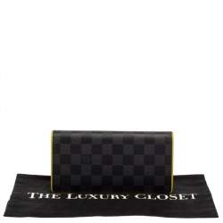 Pre Owned Louis Vuitton Damier Graphite Canvas Brazza Wallet