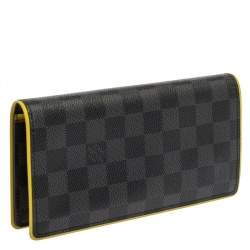 Pre Owned Louis Vuitton Damier Graphite Canvas Brazza Wallet