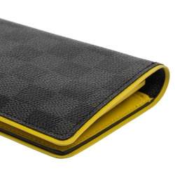 Pre Owned Louis Vuitton Damier Graphite Canvas Brazza Wallet