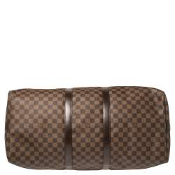 Louis Vuitton Damier Ebene Canvas Keepall Bandouliere 55
