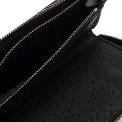 Louis Vuitton Black Taiga Leather Zippy Stripe Vertical Wallet