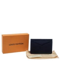 مملوكة مسبقًا Louis Vuitton Blue Marine Epi Leather Neo Porte Cartes Card Holder