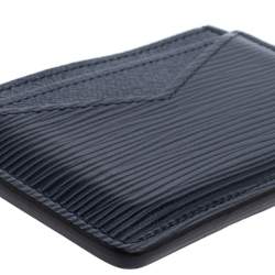 مملوكة مسبقًا Louis Vuitton Blue Marine Epi Leather Neo Porte Cartes Card Holder