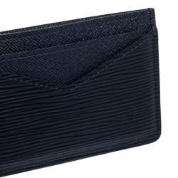 مملوكة مسبقًا Louis Vuitton Blue Marine Epi Leather Neo Porte Cartes Card Holder