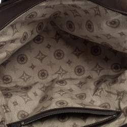 Pre Owned Louis Vuitton Marron Fonce Siwa Leather Soft Briefcase