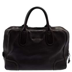 Pre Owned Louis Vuitton Marron Fonce Siwa Leather Soft Briefcase